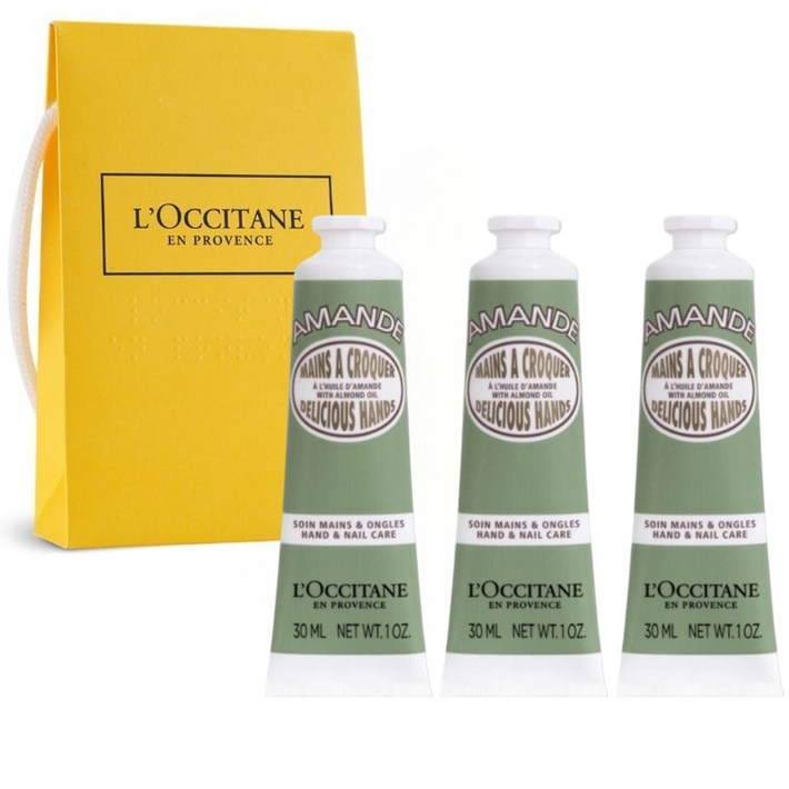 록시땅 아몬드 딜리셔스 핸드크림, 30ml, 3개