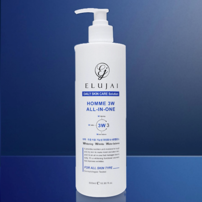 엘루자이 남성 옴므 3W 콜라겐 올인원 크림, 1개, 500ml 엘루자이 남성 옴므 3W 콜라겐 올인원 크림, 1개, 500ml