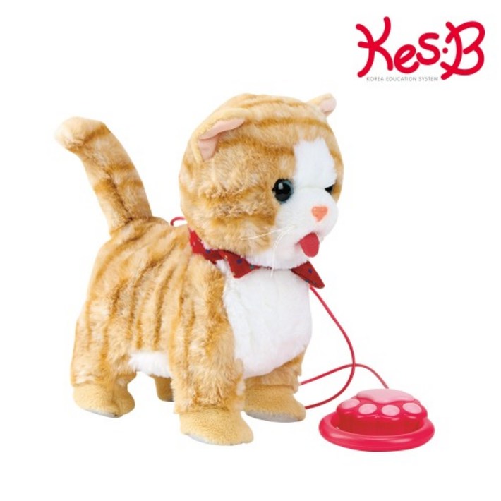 캐스B 플레이 그루밍하는고양이2736 반려동물 움직이는 고양이 장난감 어린이선물용, 1개