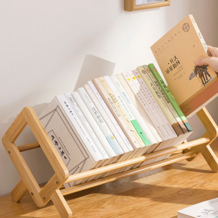 디노리 원목 미니 책정리대 선반 책꽂이