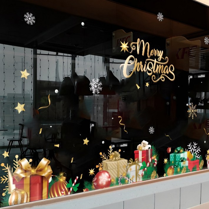 루미시에르 크리스마스 정전기 스티커 유리창 쇼윈도 데코 트리 인테리어