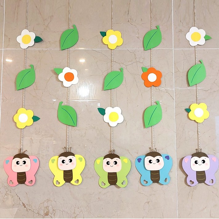 봄 완제품 나비모빌 어린이집 유치원 봄 새학기 환경구성 교실꾸미기