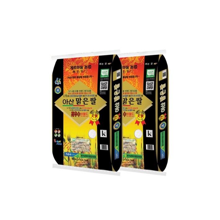 농협 2024년산 햅쌀 GAP 인증 아산 맑은쌀 특등급, 10kg, 2개