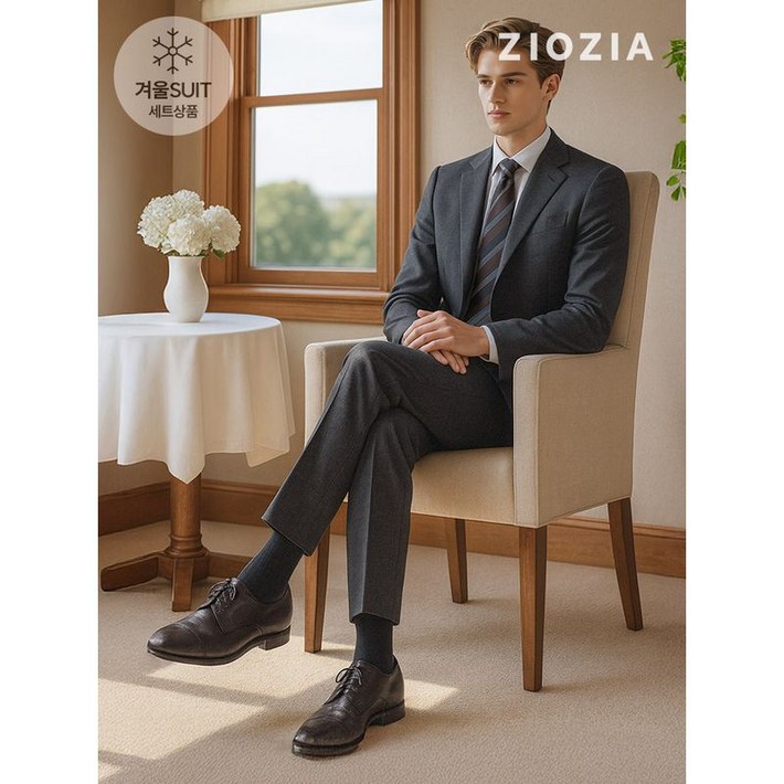 지오지아 그레이 쉐도우 글렌체크 미라클 정장세트 ABD4SB1204 ABD4SP1204 CGR