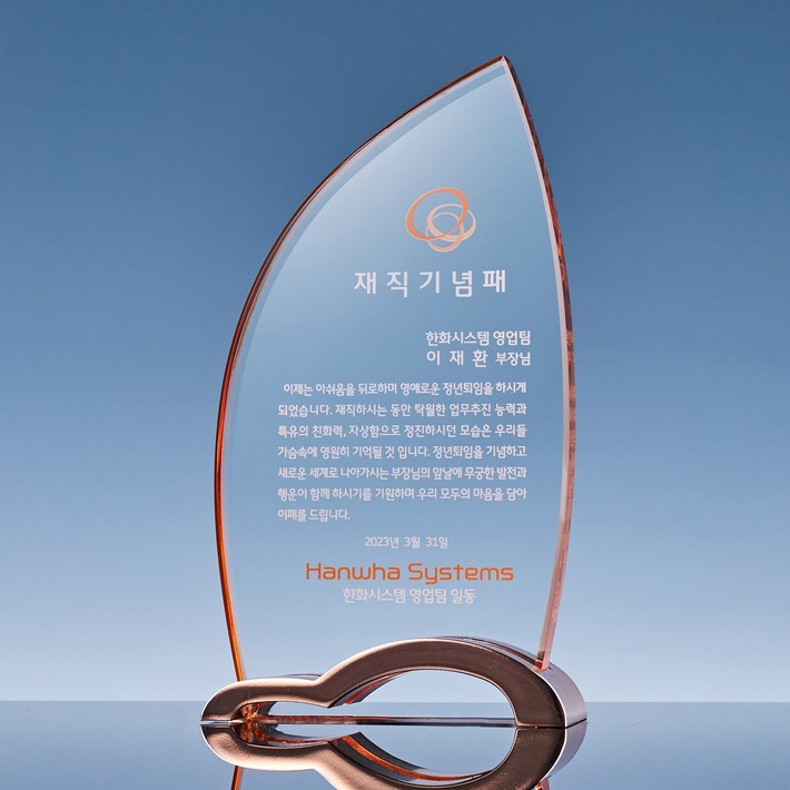 크리스탈 감사패 상패제작 부모님감사패 기업상패 행사용품 전역패 기념패 공로패 교회상패 퇴직패, 31번 NS002