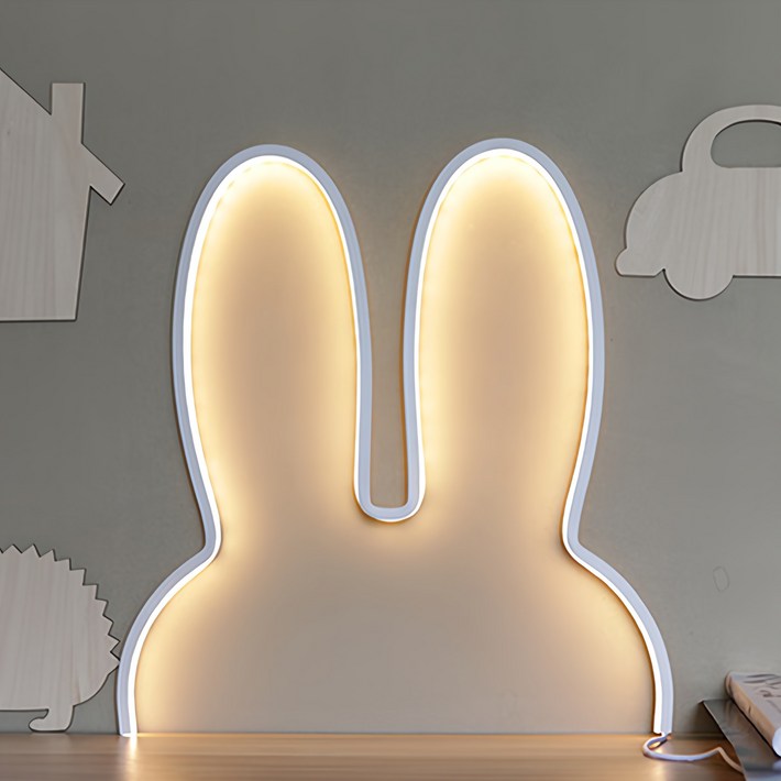 루아즈 LED 붙이는 토끼 무드등 조명 중형 루아즈 LED 붙이는 토끼 무드등 조명 중형