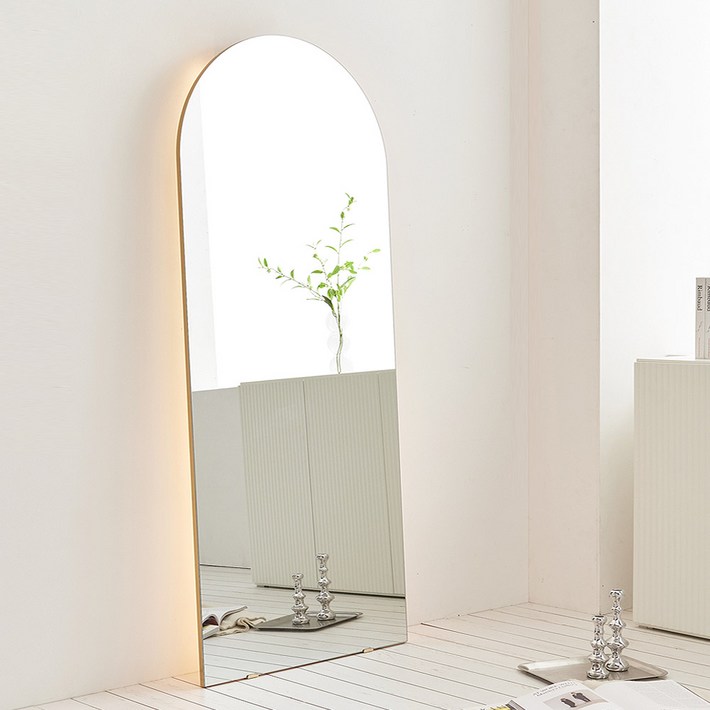 스칸디무드 스텔라 골드 아치형 전신거울 700X1800, 골드