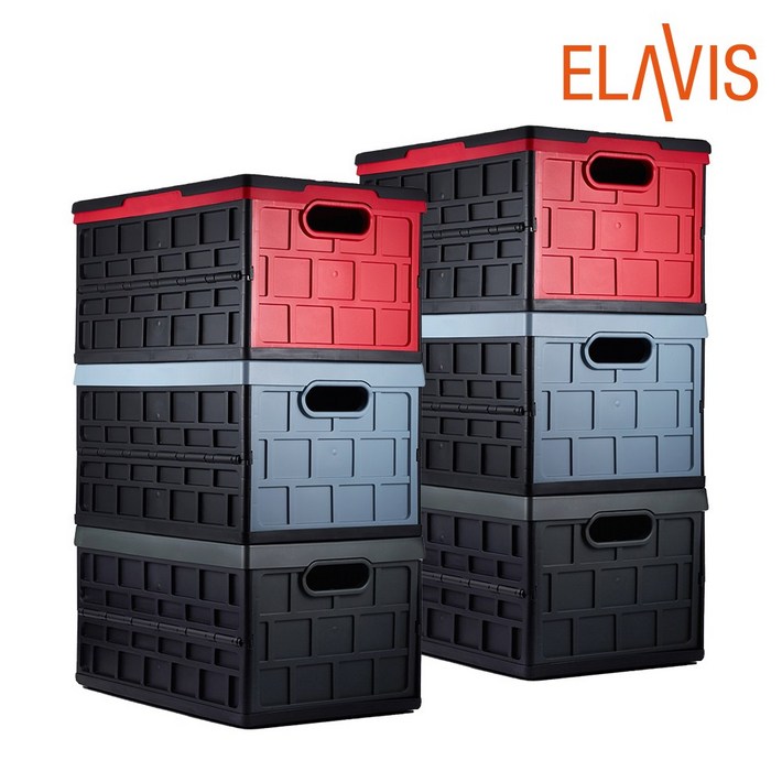 엘라비스 접이식 폴딩박스 국내산 뚜껑  본체 54L