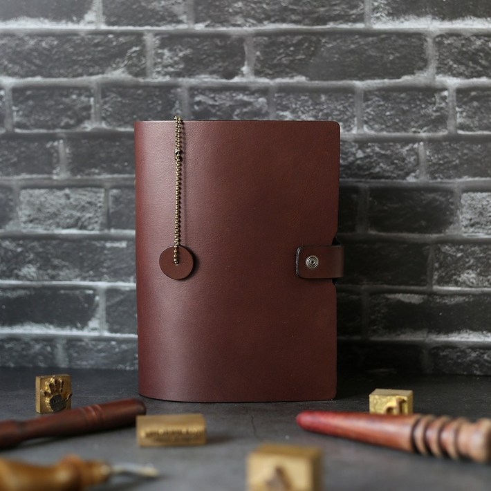 701 가죽 6공 만년 다이어리 각인 커버 고급 a5 업무 수첩 바인더 노트