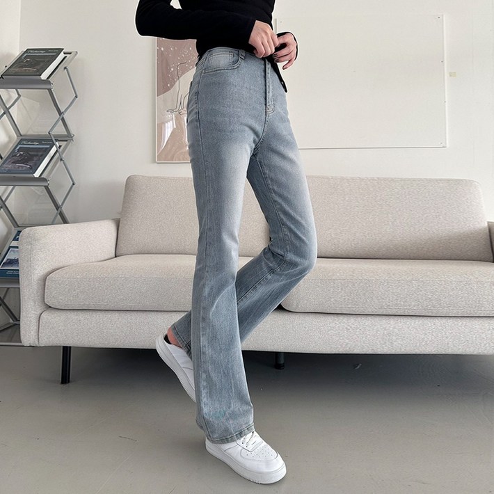 오버나인 여성용 숏미들롱3XL 3단기장 부츠컷 스판 인밴딩 청바지 오버나인 여성용 숏미들롱3XL 3단기장 부츠컷 스판 인밴딩 청바지