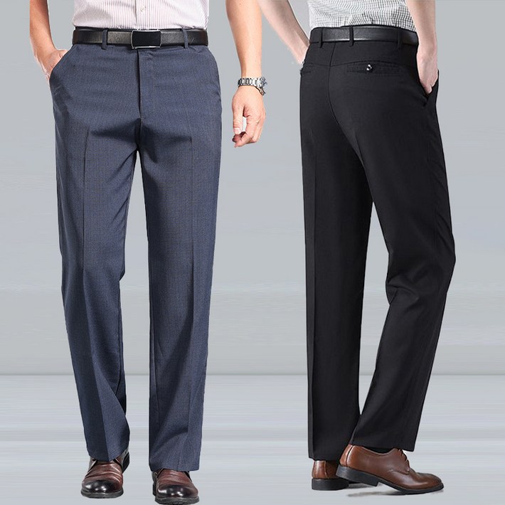 남자 여름 캐주얼 정장바지 얇은 슬랙스바지 구김없는 남자 바지