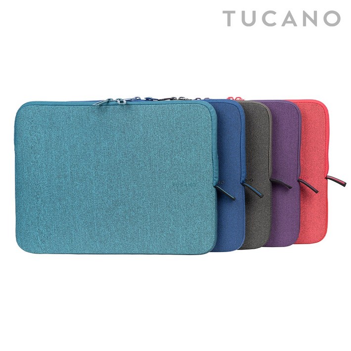 TUCANO 투카노 멜란지 15인치 노트북 테블릿 랩탑 슬리브 파우치, 블랙, 1개