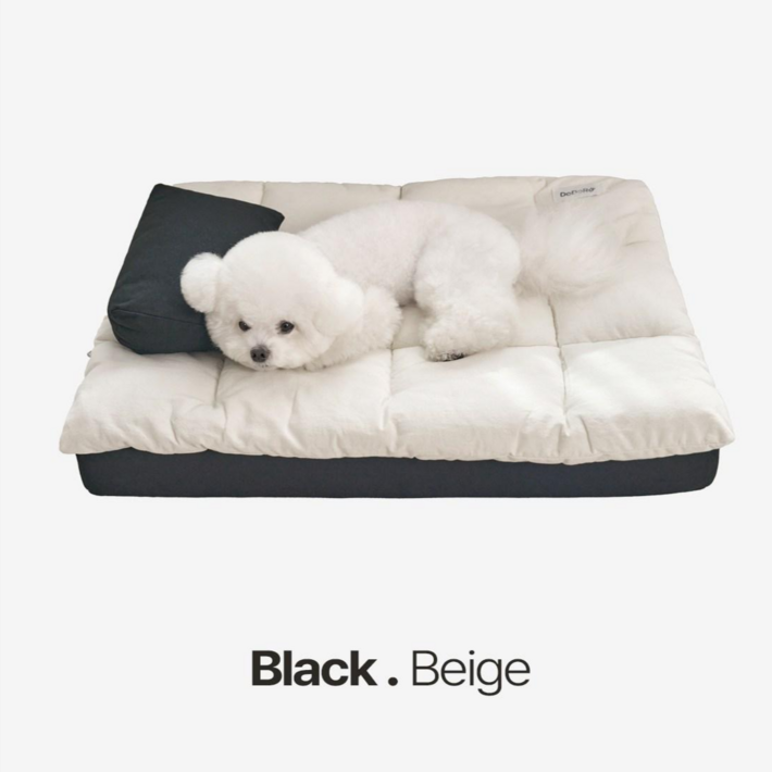 도도로 강아지 고양이 침대 블랙 , 방석 소파 쇼파 메트 사계절 방수 쿠션, 1개, 블랙