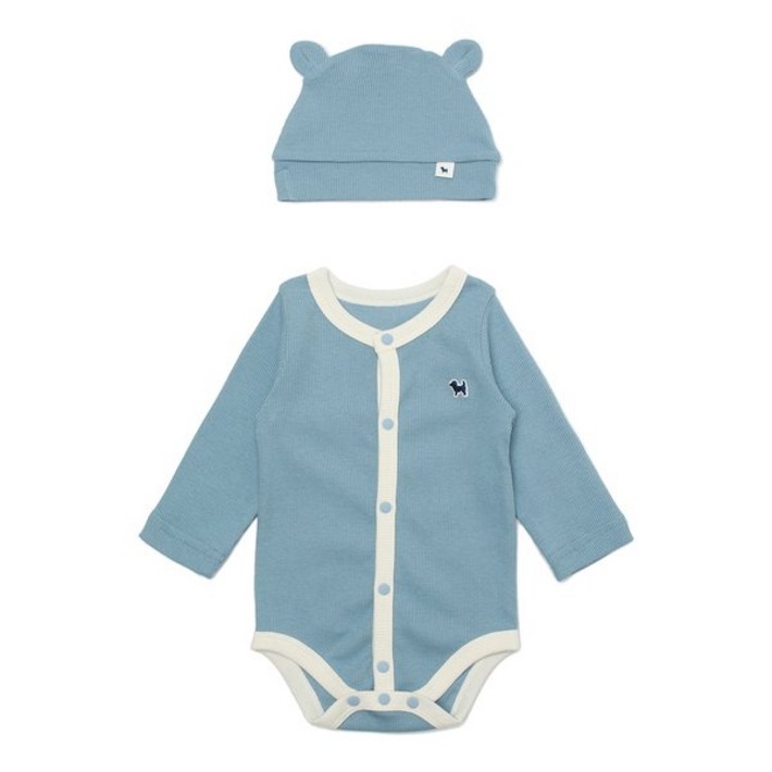 블루독베이비 BL모달골지컬러 배내바디수트SET A4517004021 2210822