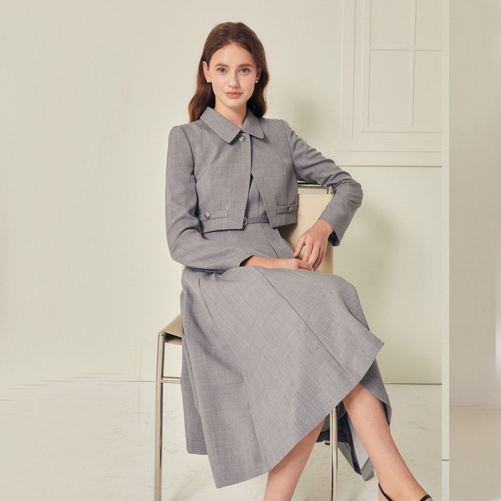 국내백화점 JJ지고트 여성 로고 버튼 재킷 플레어 원피스 GS2A0OP811 GS2A0OP811PH 인기상품 선물추천