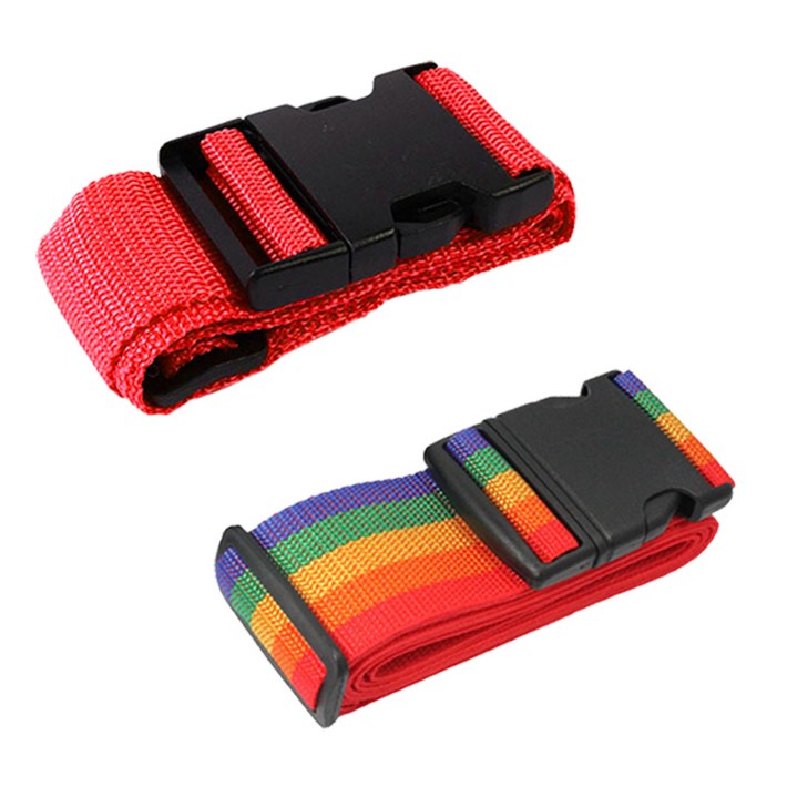 총길이165CM 2개 묶음 보급형 일자형 캐리어벨트  1P1P보급형 가방이름표 케리어 벨트 고정끈