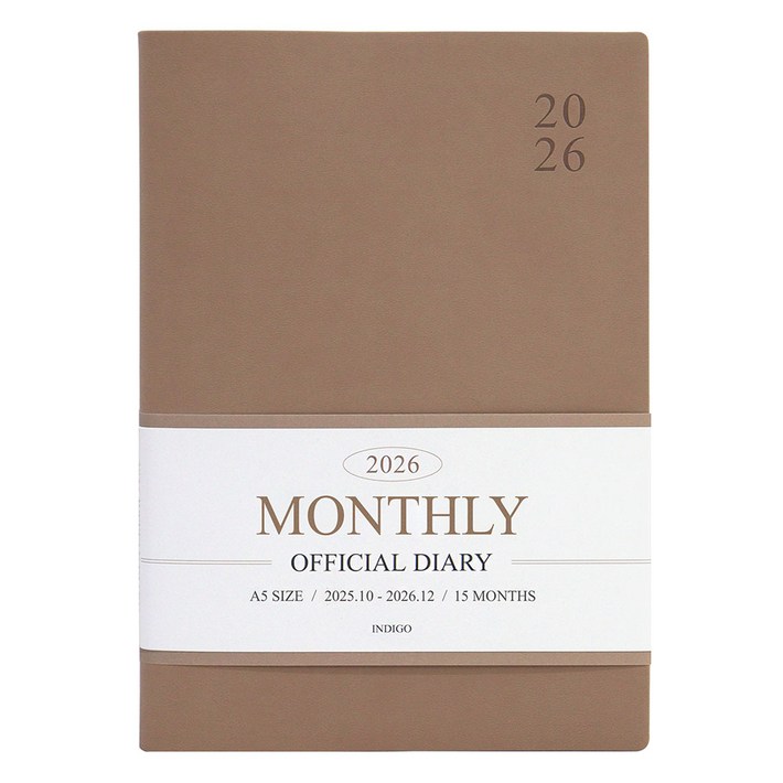 2026 오피셜 A5 먼슬리 다이어리, 모카무스