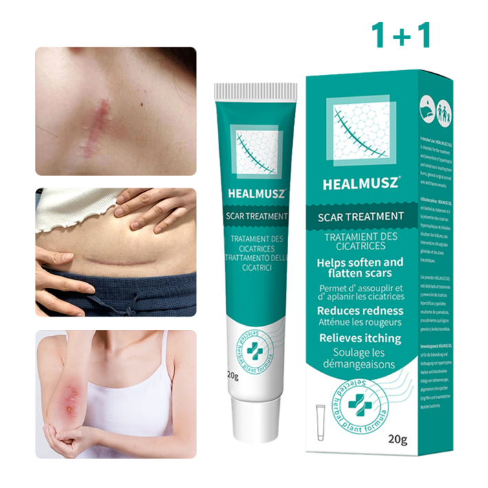 HEALMUSZ 흉터제거 겔 수술흉터 피부흉터 화상 상처 흉터 켈로이드 제왕절개 실밥 제거, 20ml, 2개
