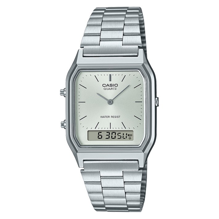 CASIO 카시오 AQ-230A-7A 클래식 손목시계 실버