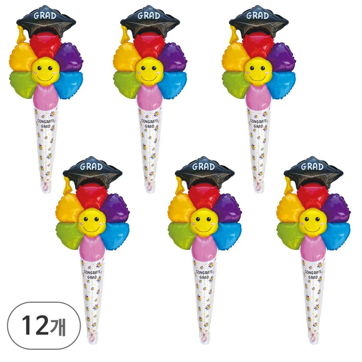올리브파티 졸업 학사모 데이지 스틱 막대 풍선 세트