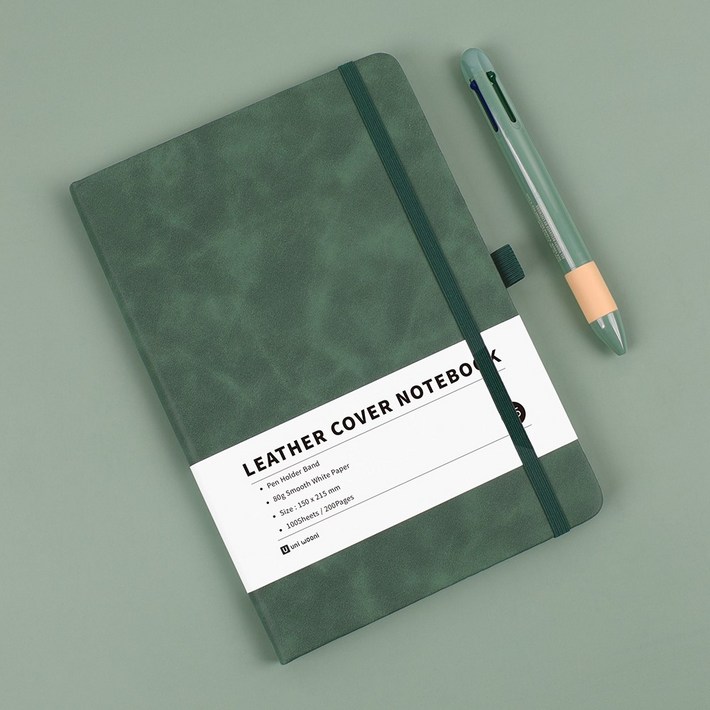 어니우니 A5 가죽 회사 업무용 노트 하드커버 만년 다이어리