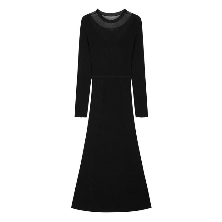 질스튜어트뉴욕 여성 동절 블랙 펄장식 니트원피스 D850BK