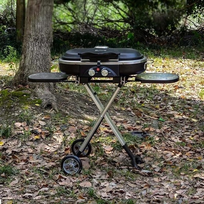 브라텐 가스그릴 이동식 바퀴 캠핑 바베큐 그릴 가스식 무연 2025
