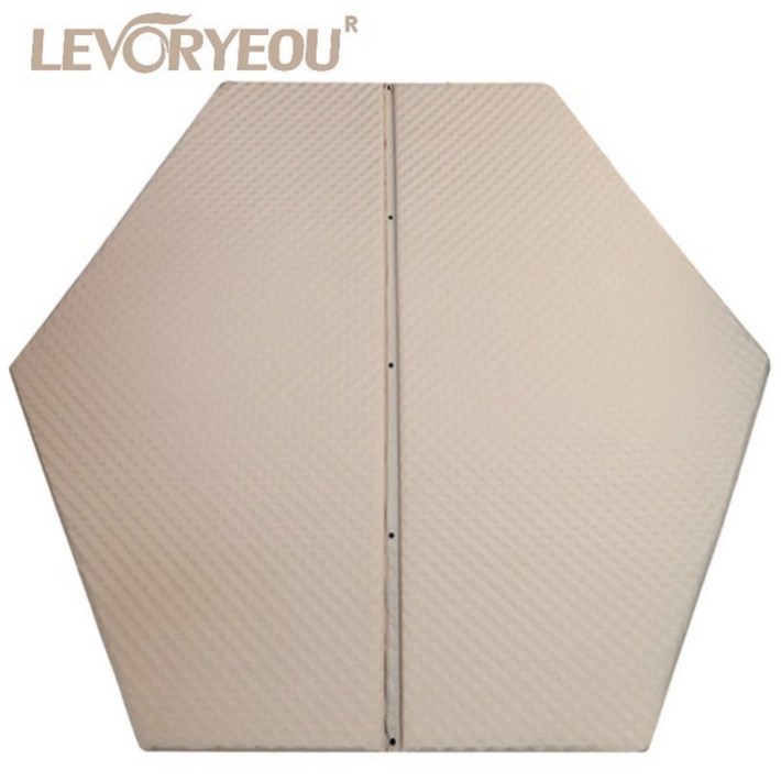 베이지 블루 두툼한 육각텐트 자충매트 이너 매트