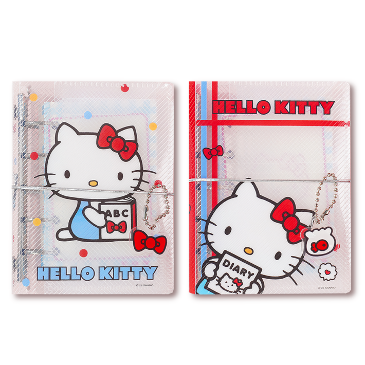 리리월드 산리오 정품 귀여운 헬로 키티 미니 6공 다이어리 2종 세트