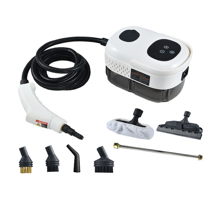 카토 소형 가정용 고압 고온 스팀 청소기  강력 살균, 주방 기기, 세탁기, 싱크대, 카펫, 타일, 유리까지 완벽 청소, 화이트TCSC001