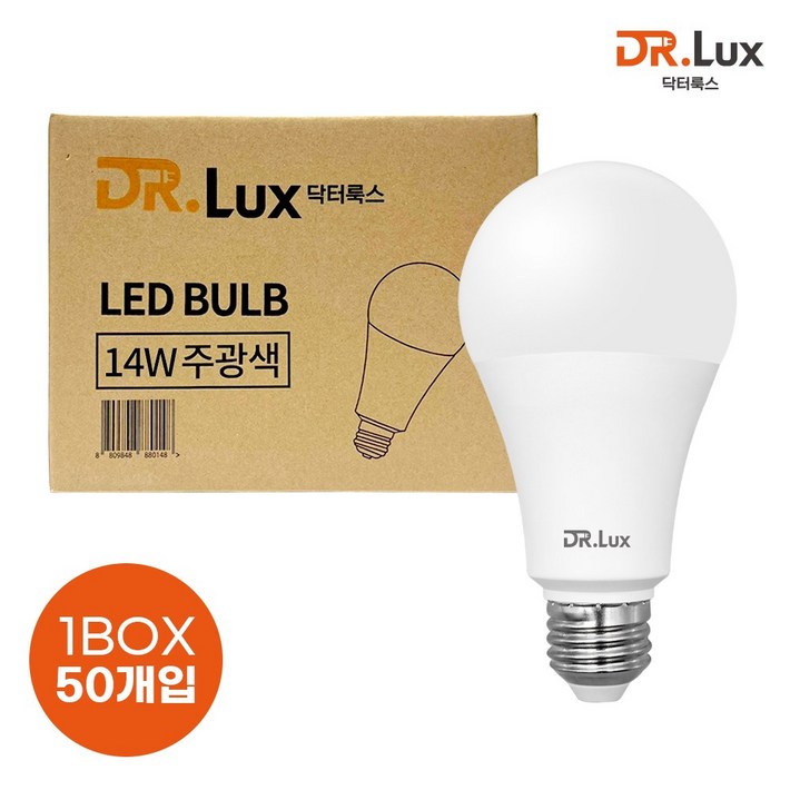 닥터룩스 LED 전구 14W, 50개, 주광색 닥터룩스 LED 전구 14W, 50개, 주광색