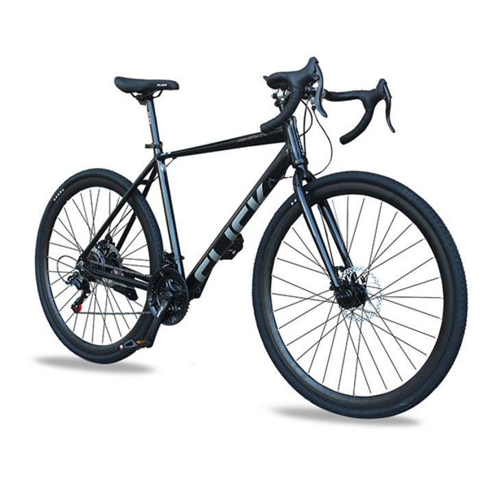 클릭 알루미늄 로드 자전거 뉴욕DR 드롭바 디스크브레이크 시마노 21단, 무광블랙470MM미조립, 1개, 180cm