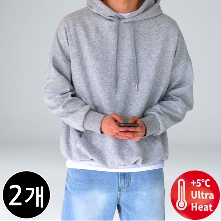 11 남자 기모 후드티 겨울 오버핏 빅사이즈 긴팔 63772