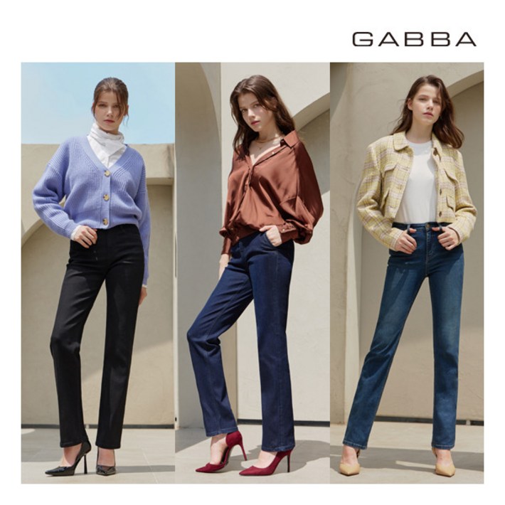 가바 런칭가 89,000원 라이크라 스트레이트 여성 데님 3종