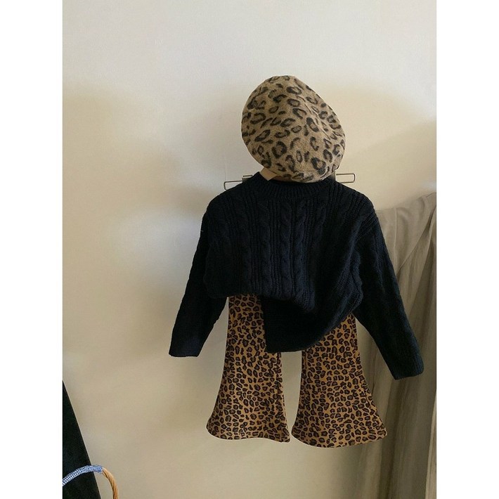 해피팡팡  아동 여아 니트티호피바지 세트 2종구성 겨울 상하복 아리아블랙니트티호피바지세트130호 여아 겨울 투피스 블랙니트티  호피 바지셋 등원복 하객룩 겨울외출복
