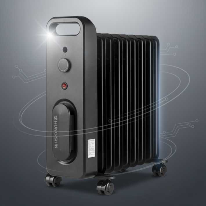 50주년 가정용EDITION 흥신 라디에이터 사무실 화장실 욕실 전기 난로 난방 ORRCY09S, 9핀1200W3평