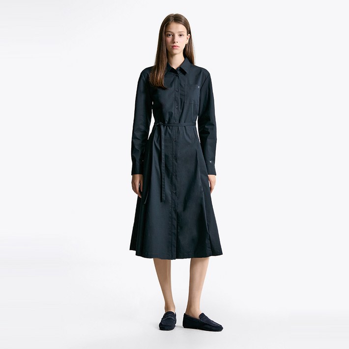 타미힐피거 미디 셔츠 원피스 T22F6WOP301WL1B60