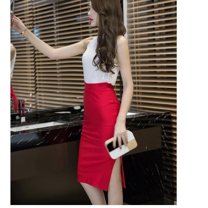 SAMARA 옆트임 슬림라인 여성 정장 스커트