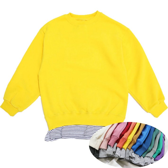 SALE 오버핏 양면기모 레이어드 맨투맨 티셔츠