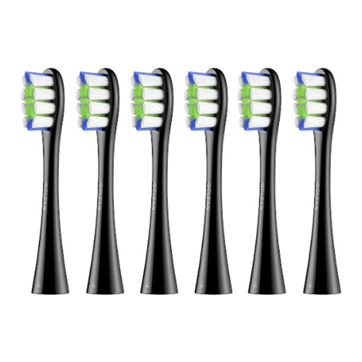 오클린 Oclean 전동칫솔모 리필모 호환모 2pcs  6pcs, 6개, 블랙, 프로페셔널 클린