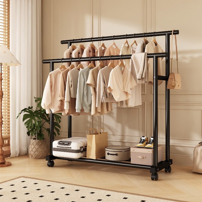 워너픽 하이로우 2단 이동식 스탠드 행거