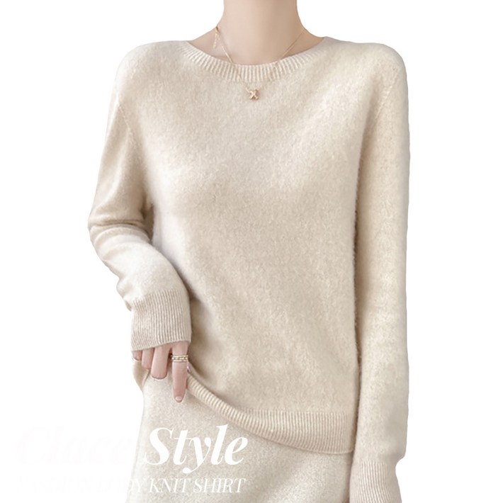 클레이스 울100 라운드넥 니트