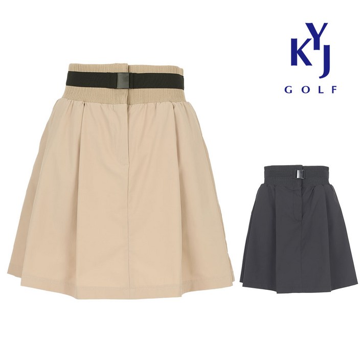 김영주골프 여름 엘라 밴딩 스판 플리츠 여성 플레어 골프 스커트 DPMLSK76