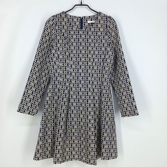 빈티지다온 티렌 여성 콘스탄트 패턴 핀턱 미니원피스 베이지