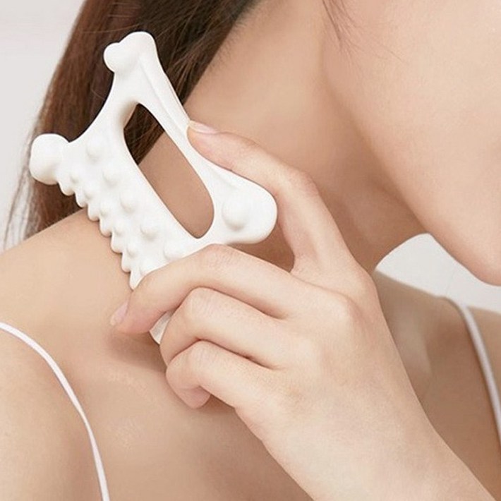 코믈리 휴대용 세라믹 괄사 마사지기, 1개, 단일 색상