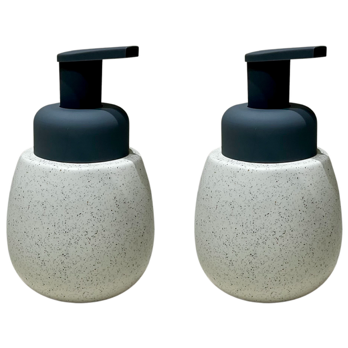 A의취향 세라믹 거품 비누 디스펜서 호텔식 핸드워시 리필 용기, 2개, 화이트화이트