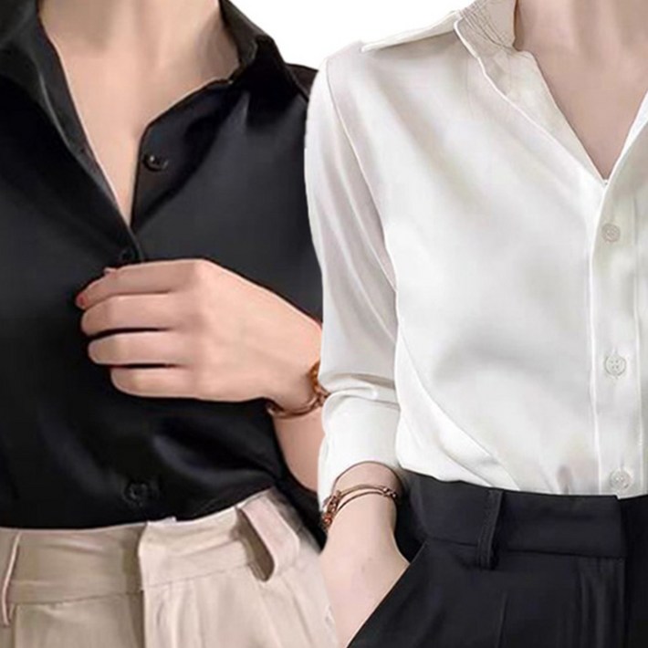 Titikong 여성 11 셔츠 링클프리 정장 블라우스 남방 긴팔