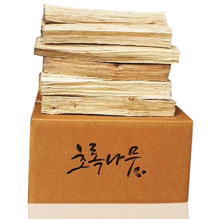 초록나무 국내산 참나무장작 불멍 캠핑 장작, 굵은목 20kg, 1개