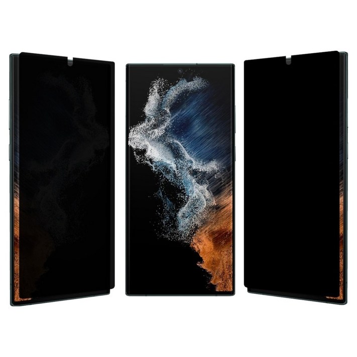 오하이 사생활보호 프라이버시 TPU 지문인식 휴대폰 액정보호필름 2p  간편부착 툴 세트, 1세트