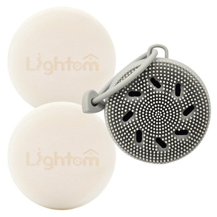 라이톰 강아지 포우밍 발바닥 비누 2p  전용 브러쉬 세트